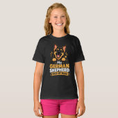 Aangepaste foto Duitse herder verbeterde mijn stem T-shirt (Voorkant volledig)