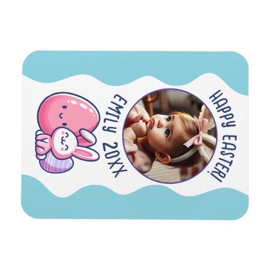 Aangepaste foto Easter Baby Keepsake Magneet (Horizontaal)