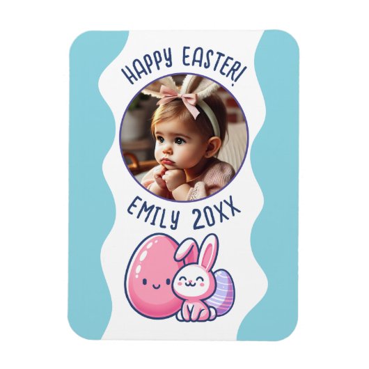 Aangepaste foto Easter Baby Keepsake Magneet (Verticaal)