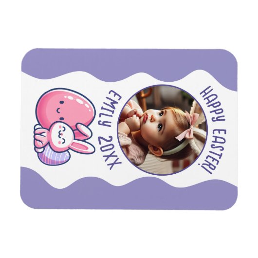 Aangepaste foto Easter Baby Keepsake Magneet (Horizontaal)