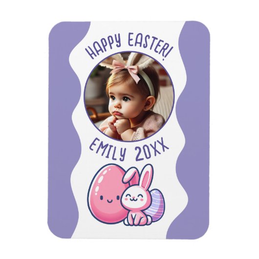 Aangepaste foto Easter Baby Keepsake Magneet (Verticaal)