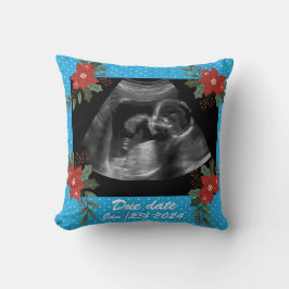 Aangepaste foto, echo sonogram kerst kussen