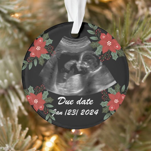 Aangepaste foto, echo sonogram kerst ornament (Boom)