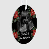 Aangepaste foto, echo sonogram kerst ornament (voorkant)