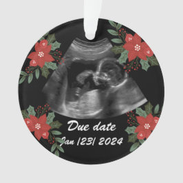 Aangepaste foto, echo sonogram kerst ornament