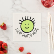 Aangepaste foto ECRU COCKTAIL PAPieren servetjes s