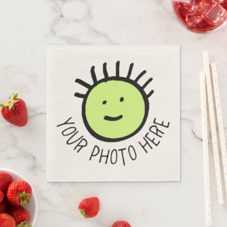 Aangepaste foto ECRU LUNCHPAPEREN servetten Sjablo