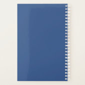Aangepaste foto Eenvoudig blauw en wit logo Planner (Achterkant)
