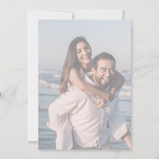 Aangepaste foto Eenvoudig en elegant Periwinkle We Kaart (Achterkant)