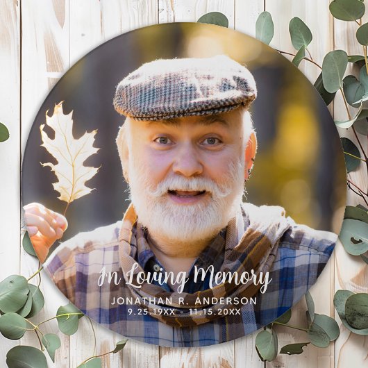 Aangepaste foto Eenvoudig gedenkteken Gepersonalis Ronde Button 3,2 Cm