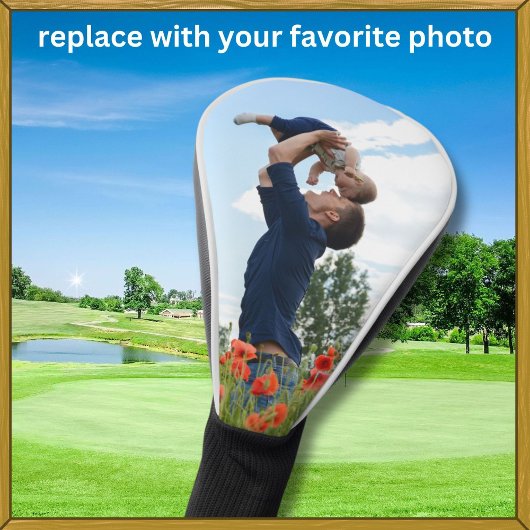 Aangepaste foto Eenvoudig gepersonaliseerd golfhoo Golfheadcover