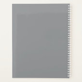 Aangepaste foto Eenvoudig grijs en wit huwelijk Planner (Achterkant)