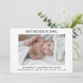 Aangepaste foto Eenvoudig Hallo Baby pasgeboren ge Aankondiging (Staand voorkant)