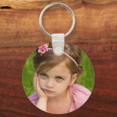 Aangepaste foto eenvoudig minimalistisch sleutelhanger (Voorkant)