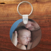 Aangepaste foto eenvoudig minimalistische vader en sleutelhanger (Voorkant)
