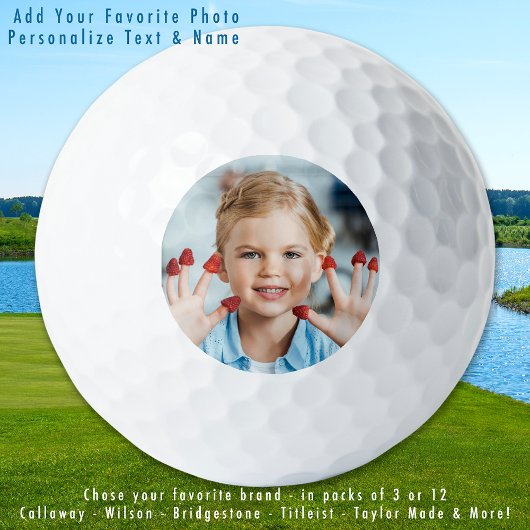Aangepaste Foto Eenvoudig Modern Golf Lover Gift A Golfballen