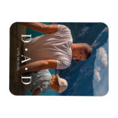 Aangepaste foto Eenvoudig moderne papa Magneet (Horizontaal)