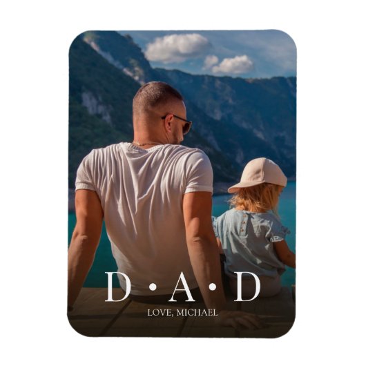 Aangepaste foto Eenvoudig moderne papa Magneet (Verticaal)