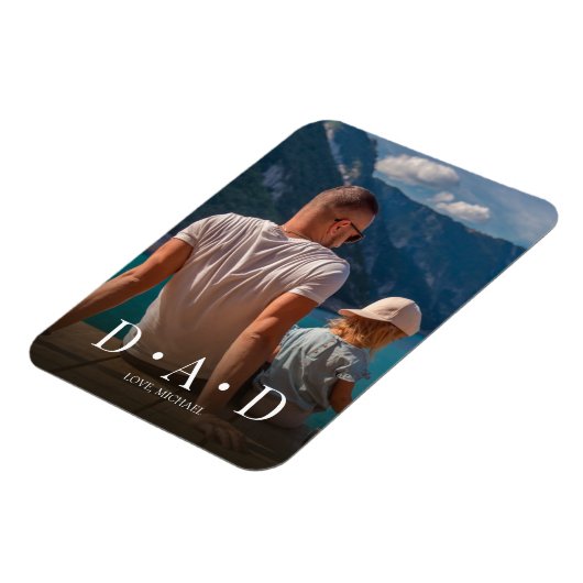 Aangepaste foto Eenvoudig moderne papa Magneet (Linkerzijde)