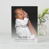 Aangepaste foto Eenvoudig Schattig Pasgeboren Hall Aankondiging (Staand voorkant)