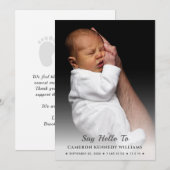 Aangepaste foto Eenvoudig Schattig Pasgeboren Hall Aankondiging (Voorkant / Achterkant)