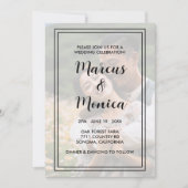 Aangepaste foto Eenvoudige chique minimale bruilof Kaart (Voorkant)