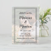 Aangepaste foto Eenvoudige chique minimale bruilof Kaart (Staand voorkant)