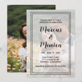 Aangepaste foto Eenvoudige chique minimale bruilof Kaart (Voorkant / Achterkant)