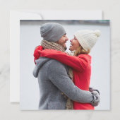 Aangepaste foto eenvoudige elegante script save th kaart (Achterkant)