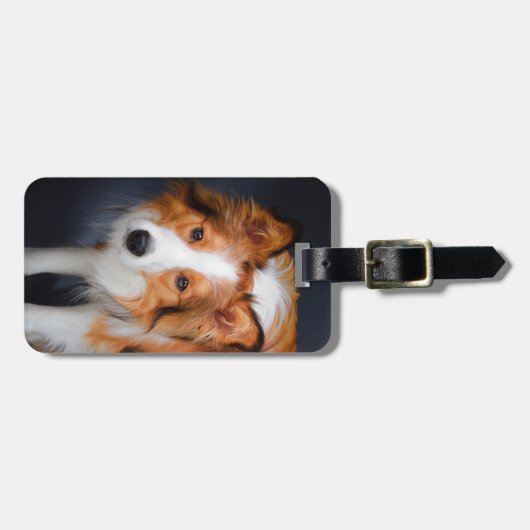 Aangepaste Foto Eenvoudige Gepersonaliseerde Famil Bagagelabel (Voorkant horizontaal)