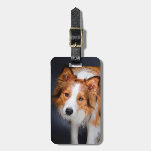 Aangepaste Foto Eenvoudige Gepersonaliseerde Famil Bagagelabel (Voorkant verticaal)