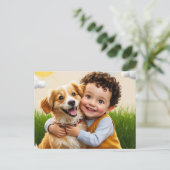 Aangepaste foto Eenvoudige gepersonaliseerde Golfe Briefkaart (Staand voorkant)