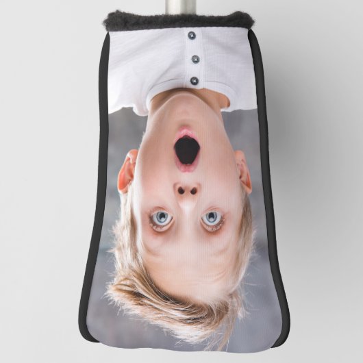 Aangepaste foto Eenvoudige Gepersonaliseerde Golfe Golfheadcover (Draai 90)