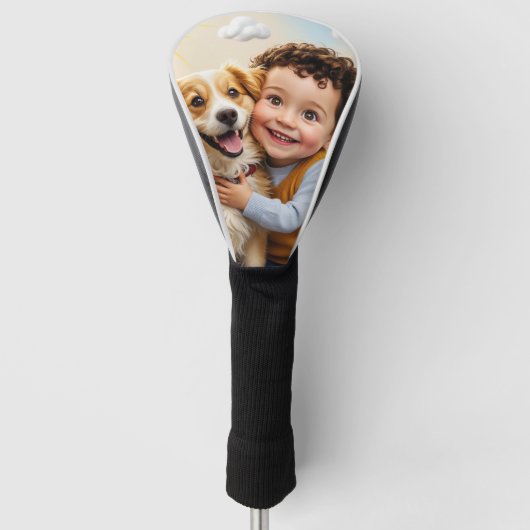 Aangepaste foto Eenvoudige gepersonaliseerde Golfe Golfheadcover (Voorkant)