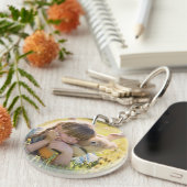 Aangepaste foto eenvoudige kinder vogel Acrylische Sleutelhanger (Voorkant Rechts)