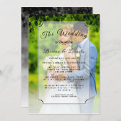 Aangepaste foto Eenvoudige legant met Single Initi Kaart (Voorkant / Achterkant)