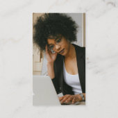 Aangepaste Foto Eenvoudige Logo Professional Wit Visitekaartje (Achterkant)