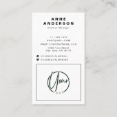 Aangepaste Foto Eenvoudige Logo Professional Wit Visitekaartje (Voorkant)