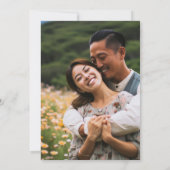 Aangepaste foto Eenvoudige minimale zoete bruiloft Kaart (Achterkant)