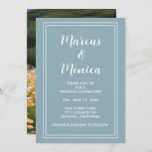 Aangepaste foto Eenvoudige minimale zoete bruiloft Kaart (Voorkant / Achterkant)