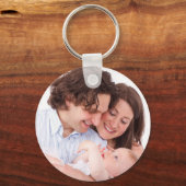 Aangepaste foto eenvoudige minimalistische familie sleutelhanger (Voorkant)