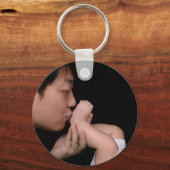 Aangepaste foto eenvoudige minimalistische sleutel sleutelhanger (Voorkant)