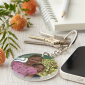 Aangepaste foto eenvoudige minimalistische sleutel sleutelhanger (Voorkant Rechts)