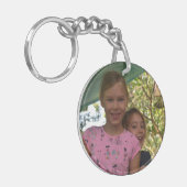 Aangepaste foto eenvoudige minimalistische sleutel sleutelhanger (Voorkant Links)