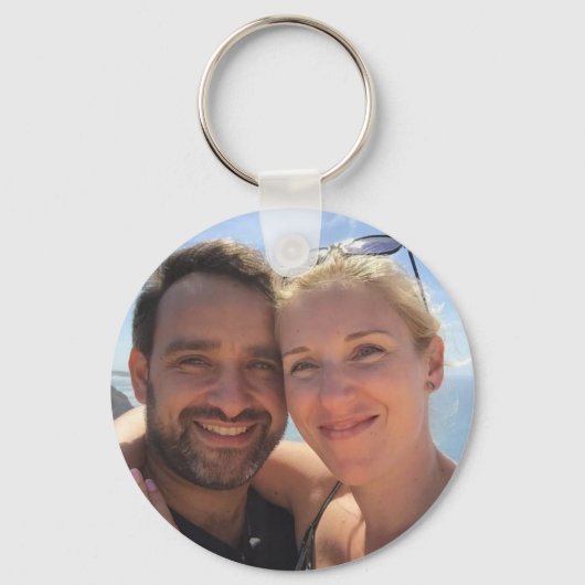 Aangepaste foto eenvoudige minimalistische sleutel sleutelhanger (Voorkant)