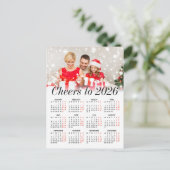 Aangepaste foto Eenvoudige moderne kalender 2026 F Feestdagenkaart (Staand voorkant)