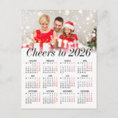 Aangepaste foto Eenvoudige moderne kalender 2026 F Feestdagenkaart (Voorkant)