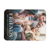 Aangepaste foto Eenvoudige moderne vrienden Magneet (Horizontaal)