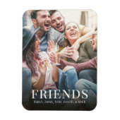 Aangepaste foto Eenvoudige moderne vrienden Magneet (Verticaal)