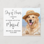 Aangepaste foto Eenvoudige QR Code Dog Weddenschap Uitnodiging Briefkaart (Voorkant)